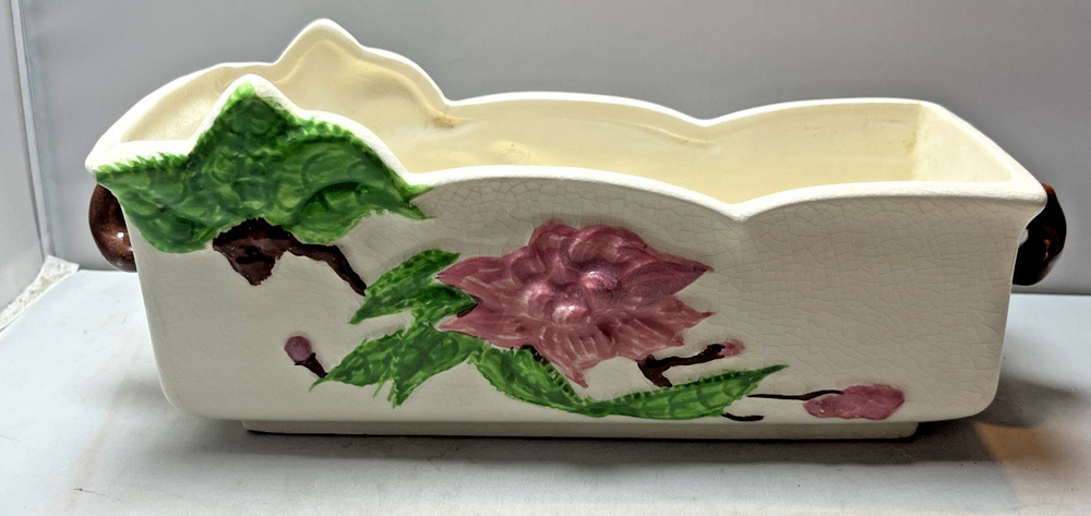 Vintage Hull Woodland Window Box Planter W14-10 – Mid-Century Ceramic Vase